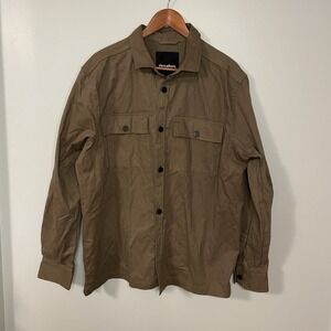 Threadbare Jacket Mens L Green Cotton Field Chore Overshirt Workwear Shacket